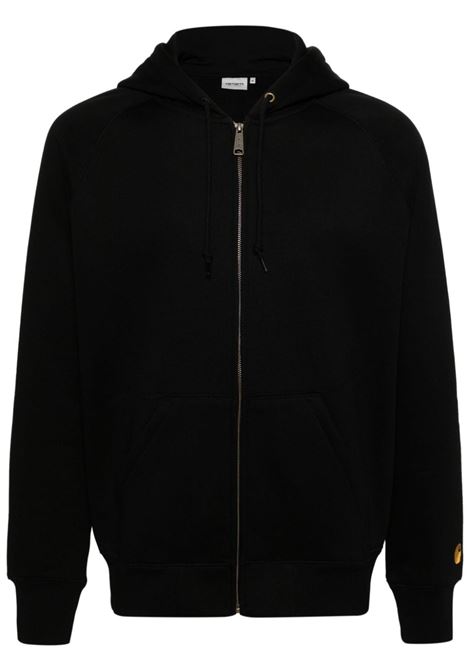 hooded chase jacket men black in cotton CARHARTT WIP | I03366400F.XX